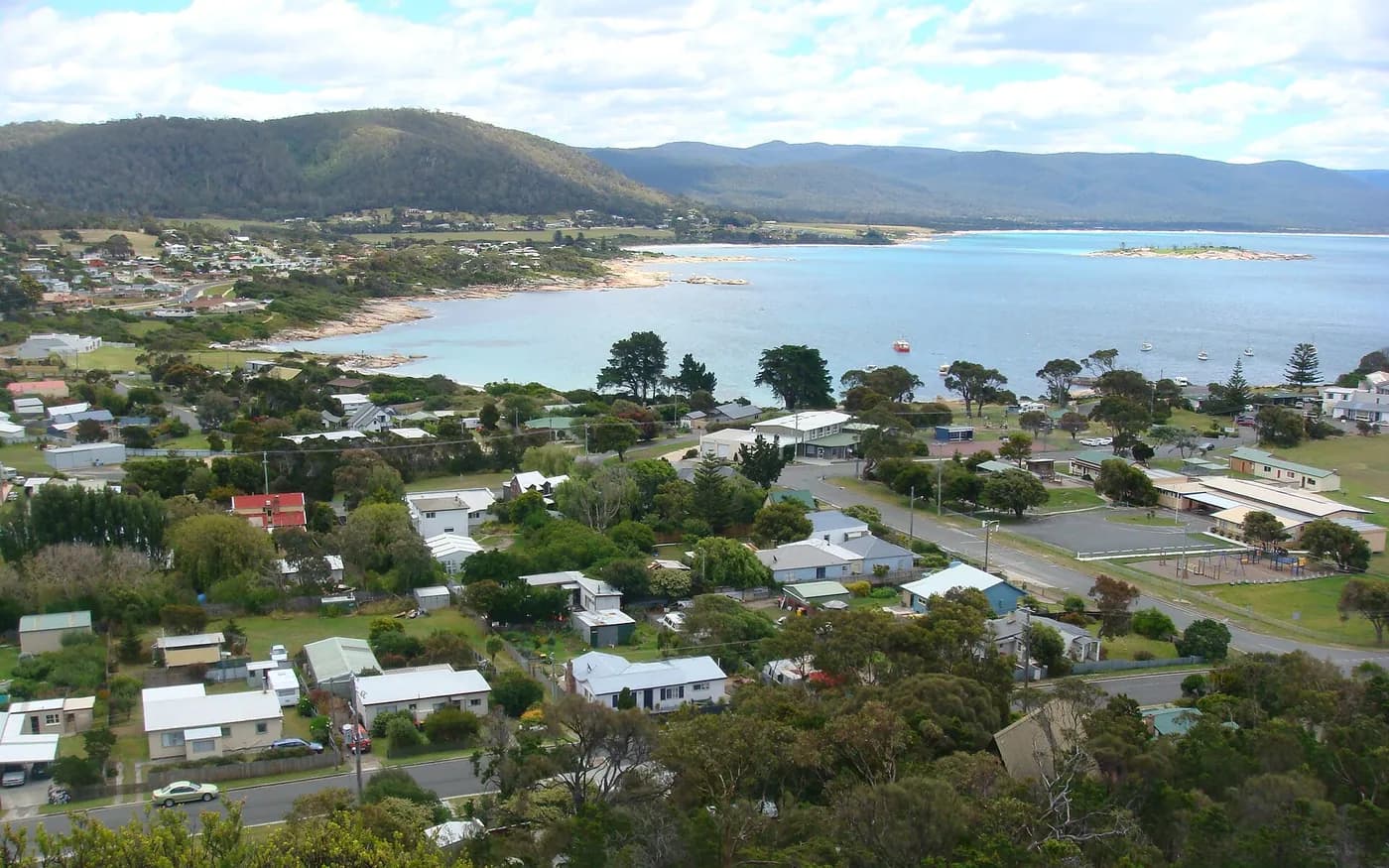 View of Bicheno in Tasmania