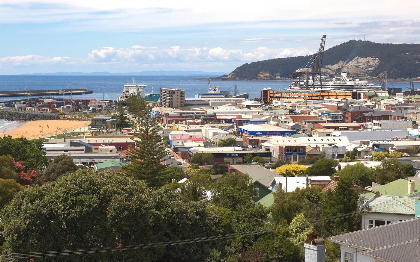 View of Burnie in Tasmania