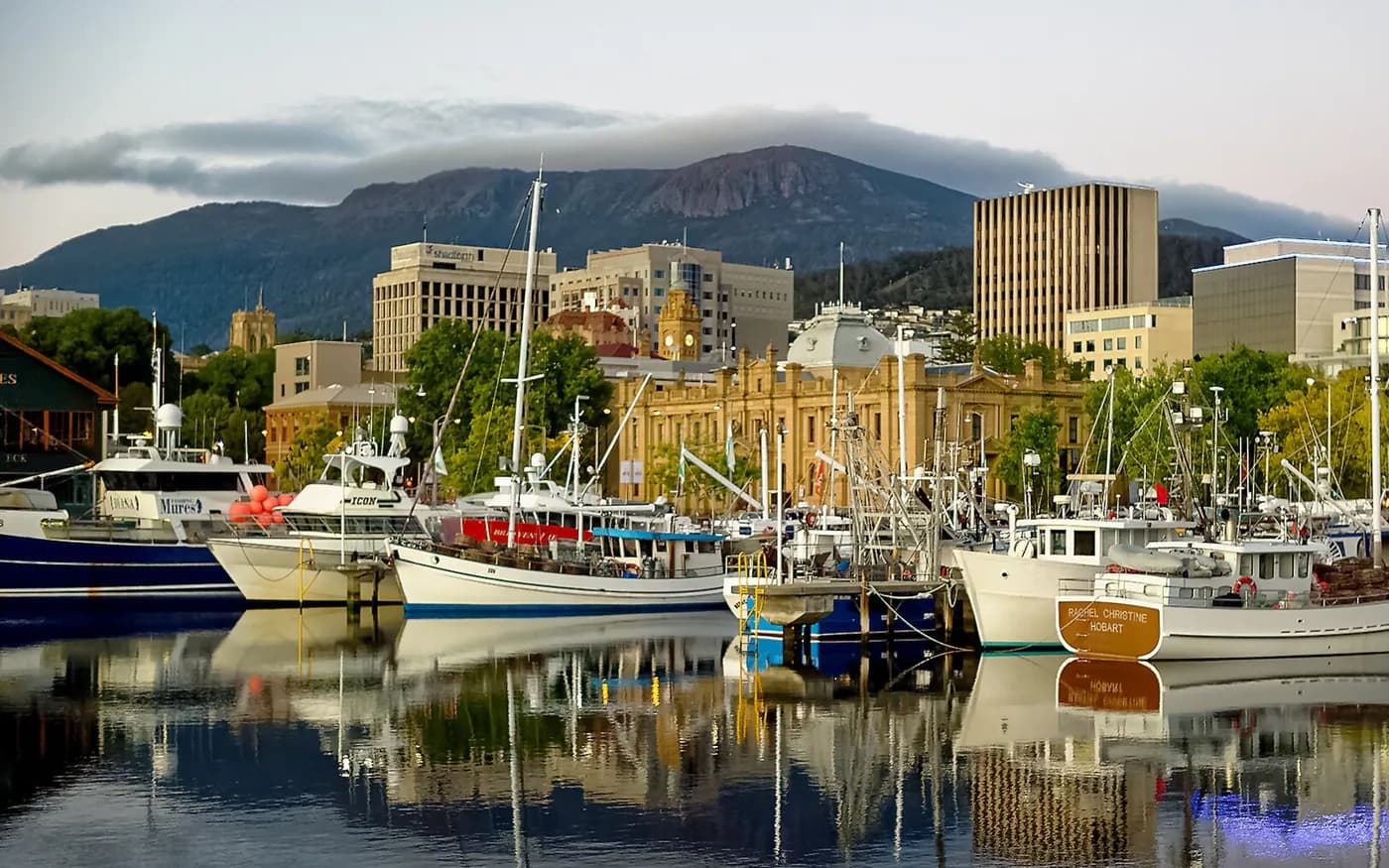 View of Hobart in Tasmania