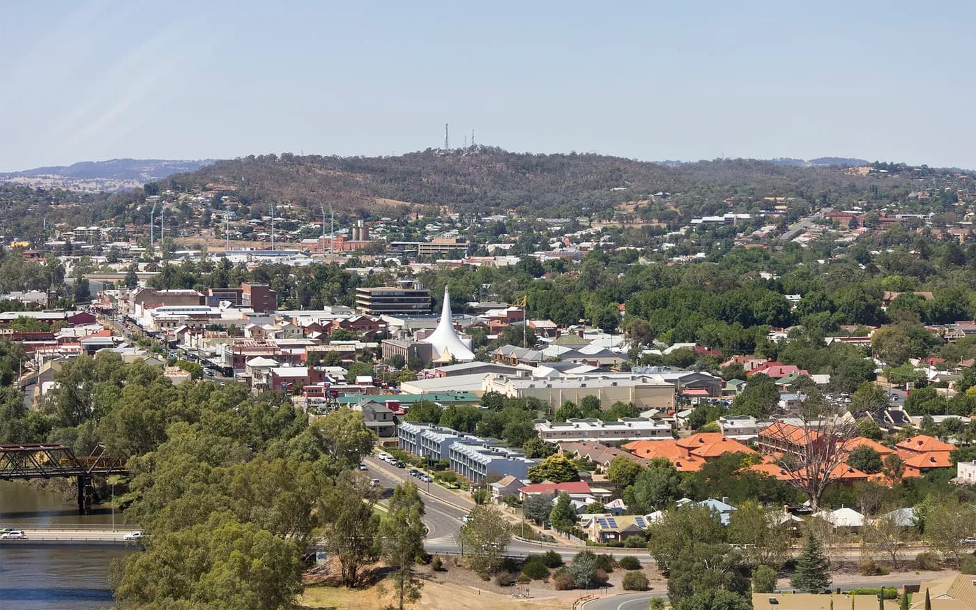 View of Wagga Wagga in New South Wales