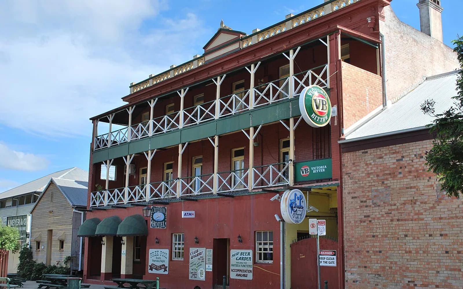 The historic Criterion Hotel in Maryborough, Queensland