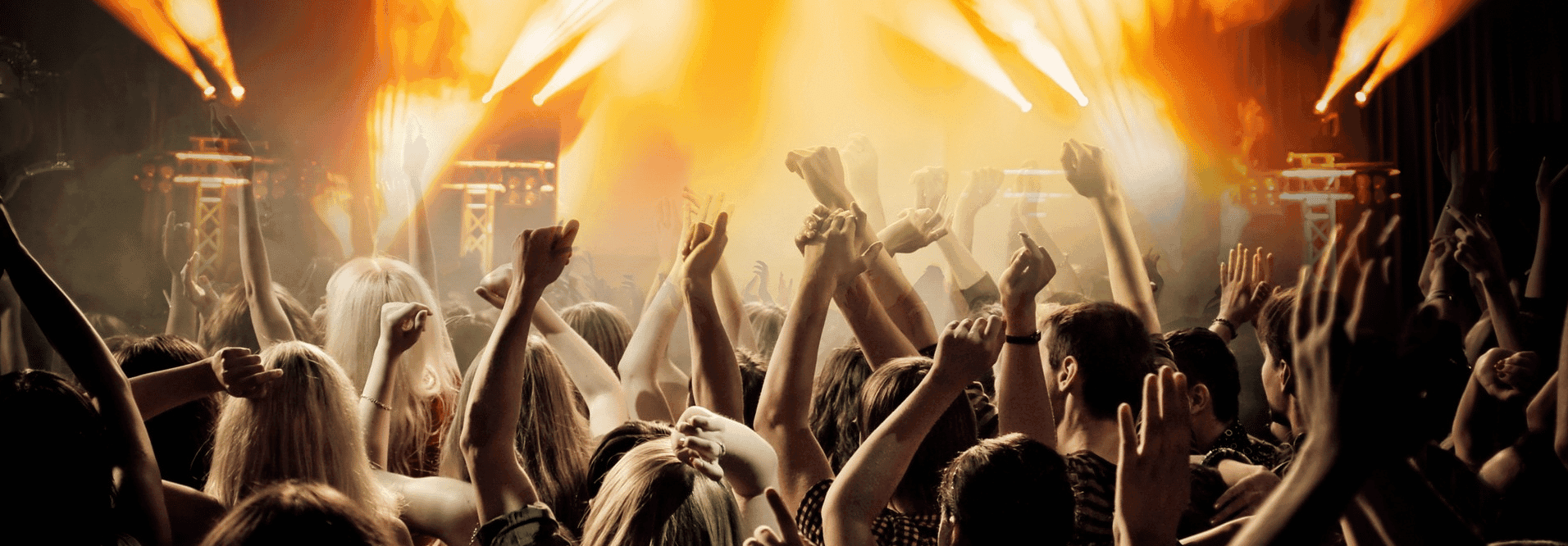 A crowd enjoying live music together